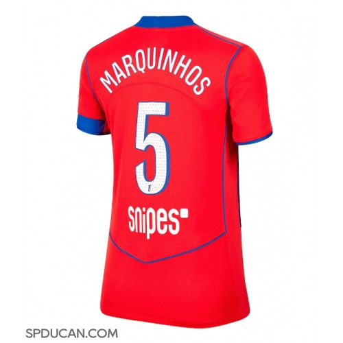 Zenski Nogometni Dres Paris Saint-Germain Marquinhos #5 Rezervni 2025-26 Kratak Rukav Zenski Nogometni Dres Paris Saint-Germain Marquinhos #5 Rezervni 2025-26 Kratak Rukav